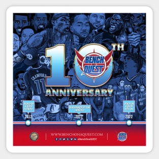 10th ANNIVERSARY: Bench On a QUEST basketball movement Sticker